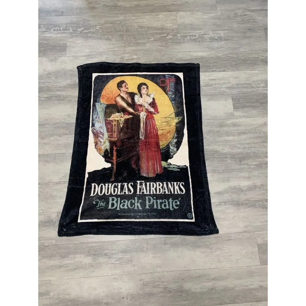 Black‎ Pirate 1926 Swashbuckler Movie Douglas Fairbanks Herald Throw Blanket